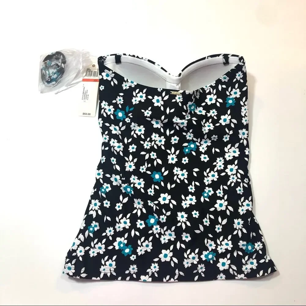 Anne Cole Twist Front Bandeau Tankini Swim Top